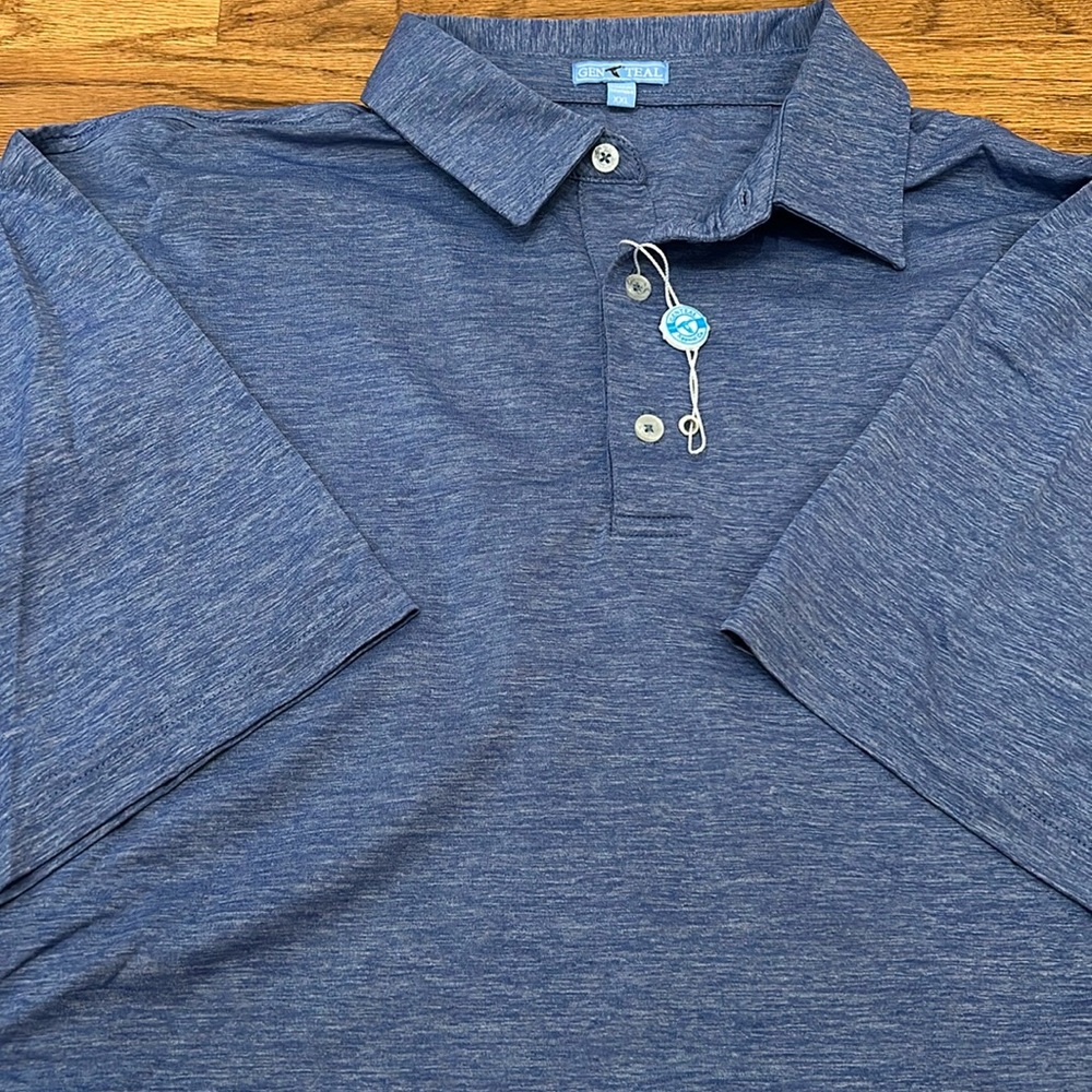 Men’s Blue performance polo by Genteal XXL.